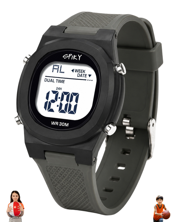 Spiky Spkeva65 Round Digital Sports Watch for Kids