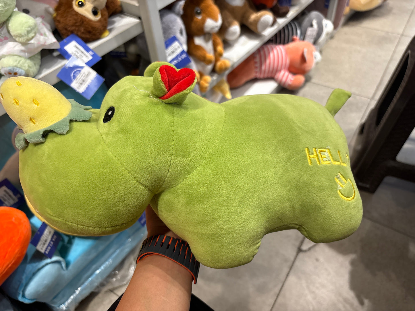Cute Green Hippo Plush Toy (35cm)