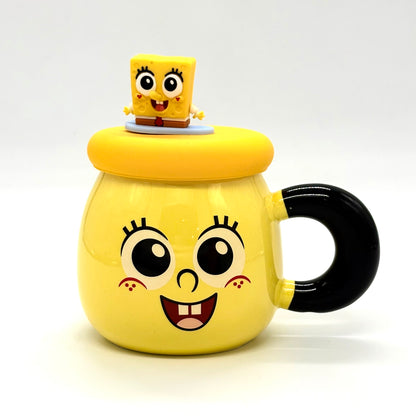 SpongeBob SquarePants Ceramic Mug with Character Topper and Straw