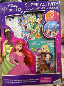 100202 PRINCESS SUPER ACTIVITY COLOR STICKER and DESIGN SET