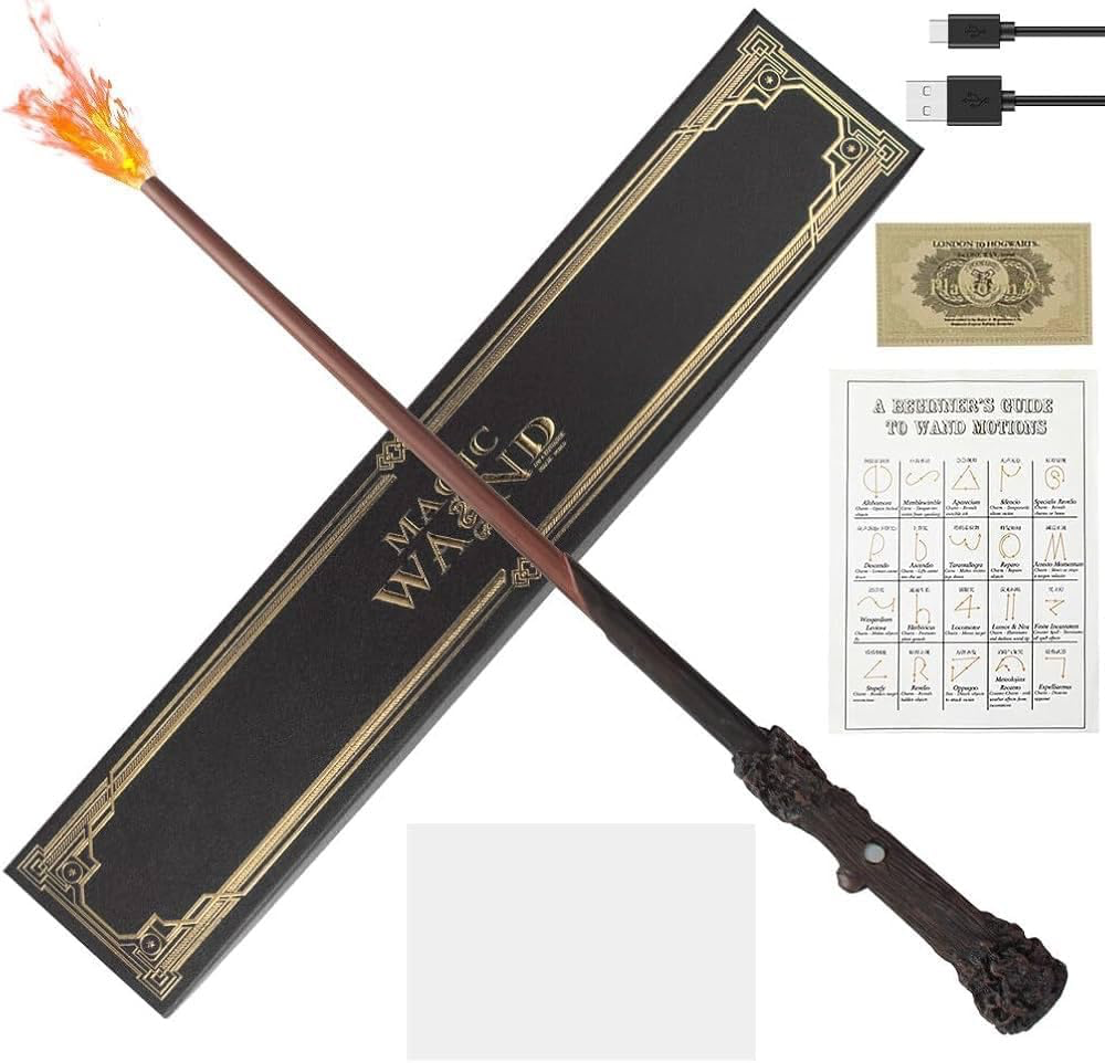 Harry Potter Magic Wand with Light-Up Flame Effect
