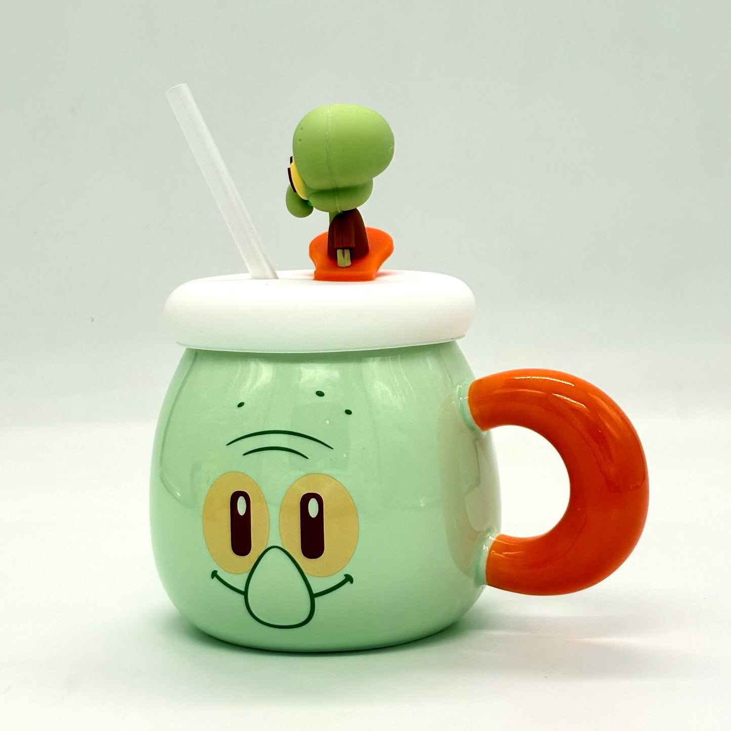 SpongeBob SquarePants Ceramic Mug with Character Topper and Straw
