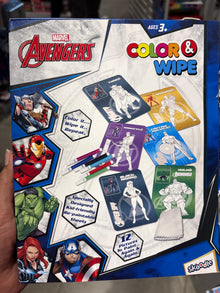 Skoodle Marvel Avengers Color & Wipe Reusable Art Kit for Kids