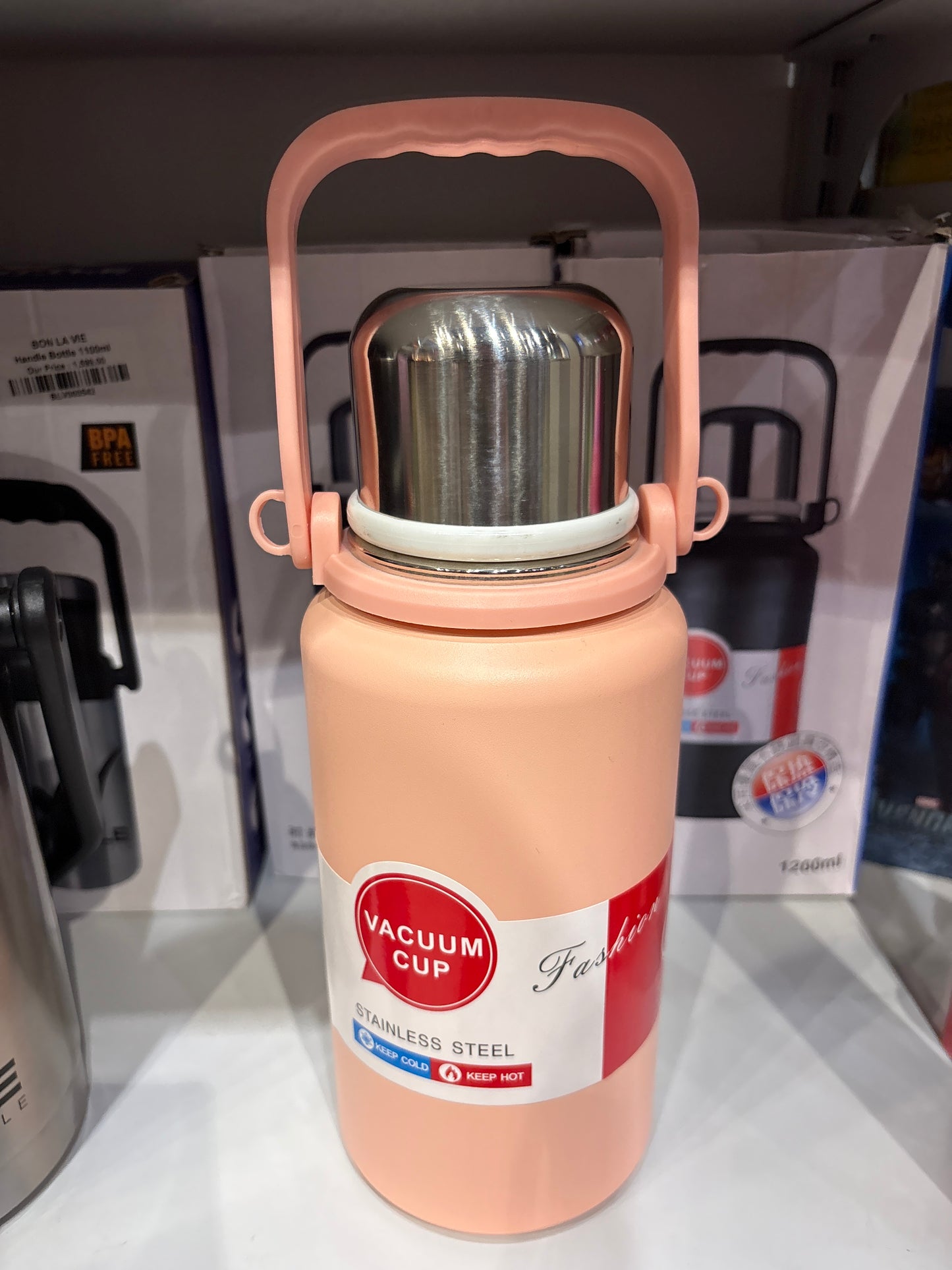 Water Bottle Hot And Cold, Stainless Steel Airtight Thermos Insulated,Bpa-Free Hot And Cold Water Bottle, Office, Travel, Gym, Sport, Yoga (1200 Ml, Black)