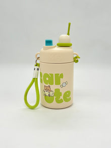 Bear Cute Kids Insulated Sipper Bottle 500ml with Dual Lid
