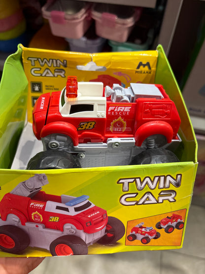 Mirana Twin Car 2 in 1 Friction Powered Monster Truck Toy