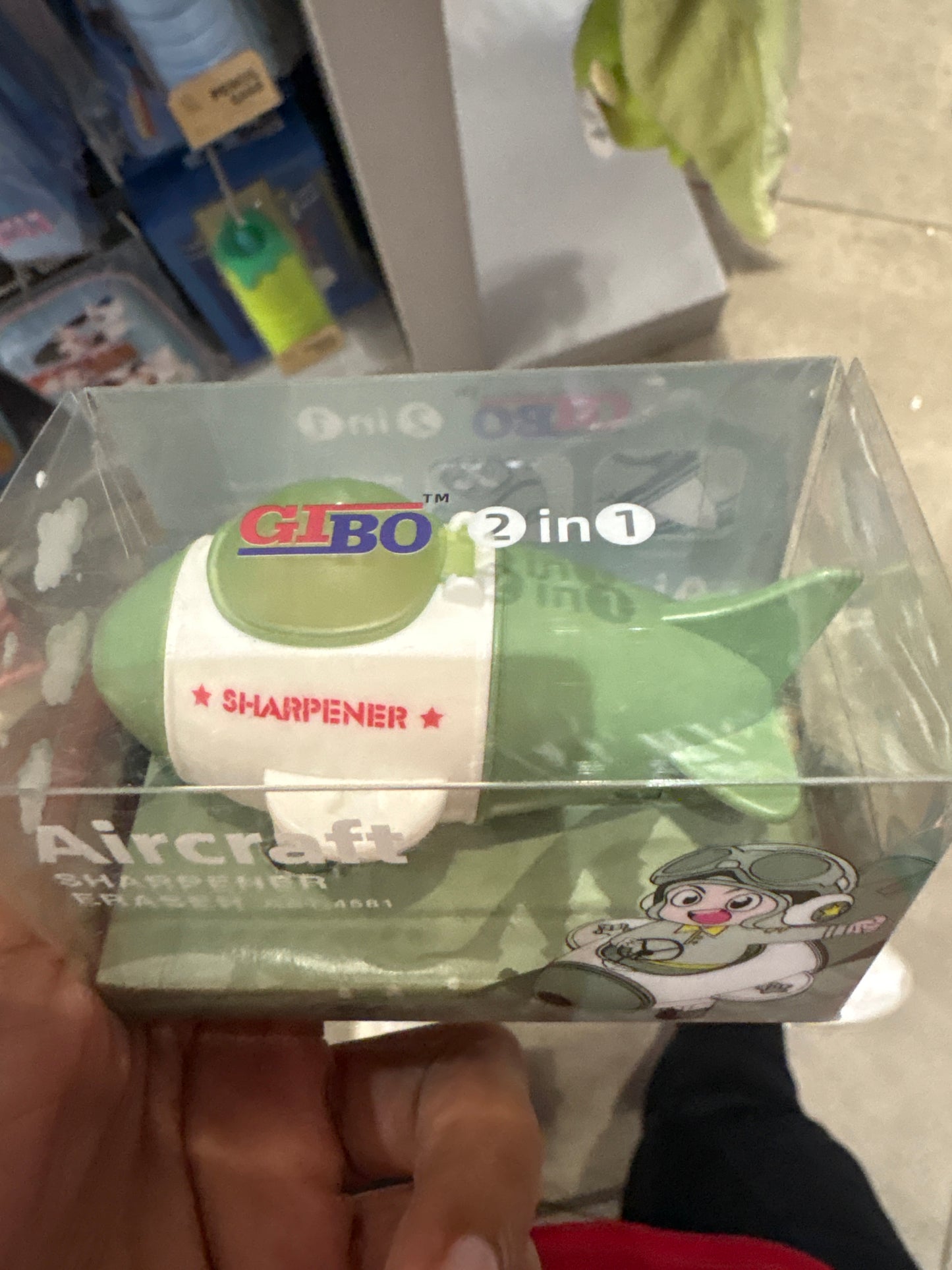 Aircraft 2 in 1 Eraser and Sharpener