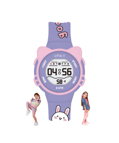 Spiky Spkeva17 Round Cat Shaped Digital Watch