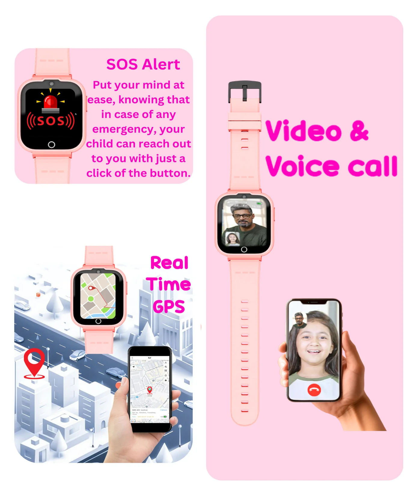 Spiky Cyclops 4g Voice Calling Kids Smartwatch