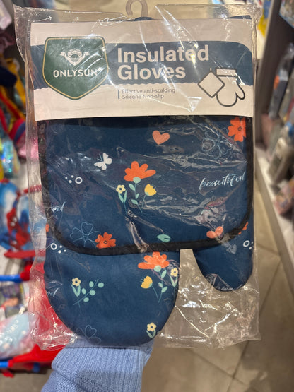 Onlysun Insulated Kitchen Oven Gloves with Pot Holder