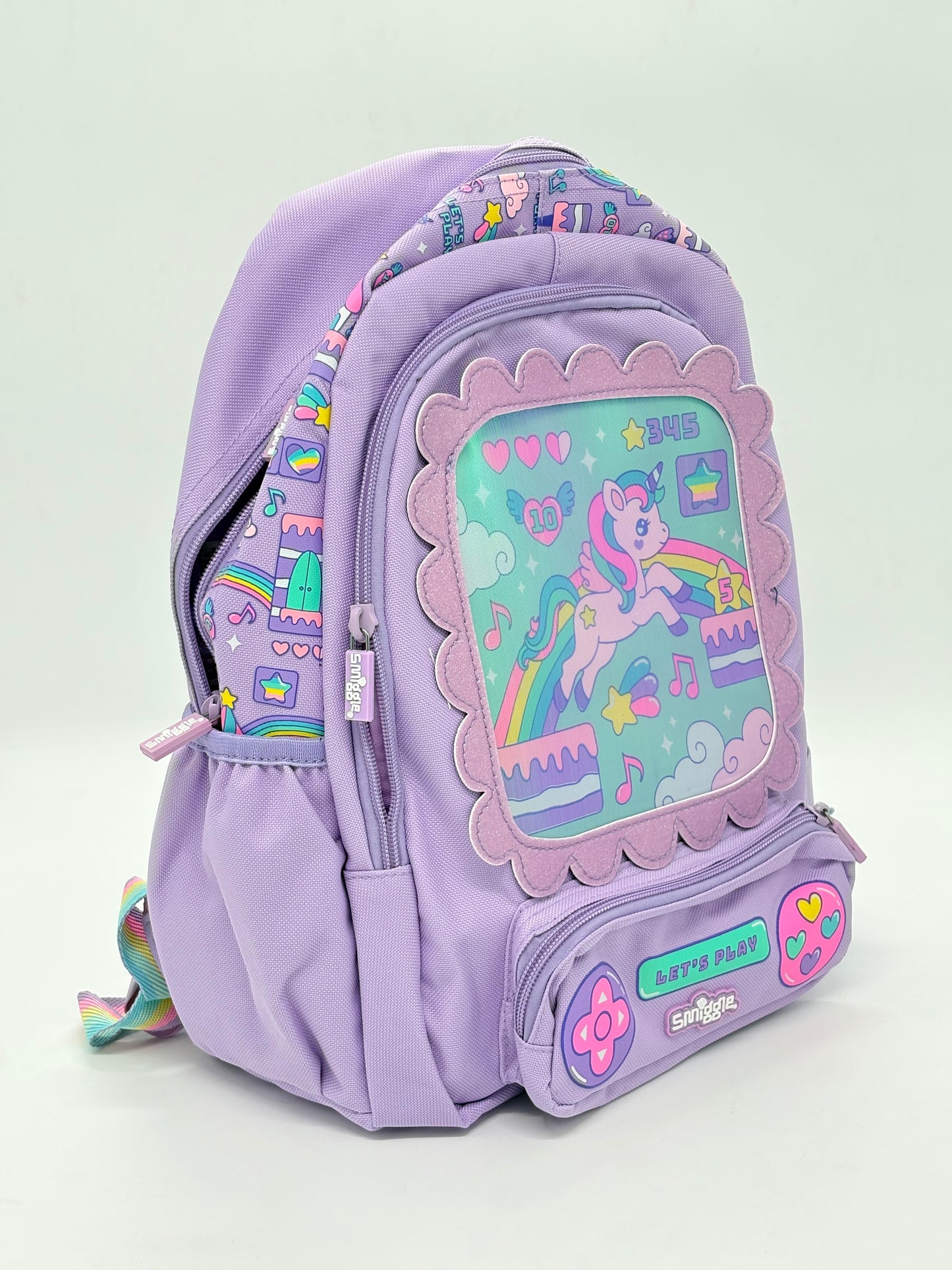 Smiggle Purple Unicorn Junior School Bag