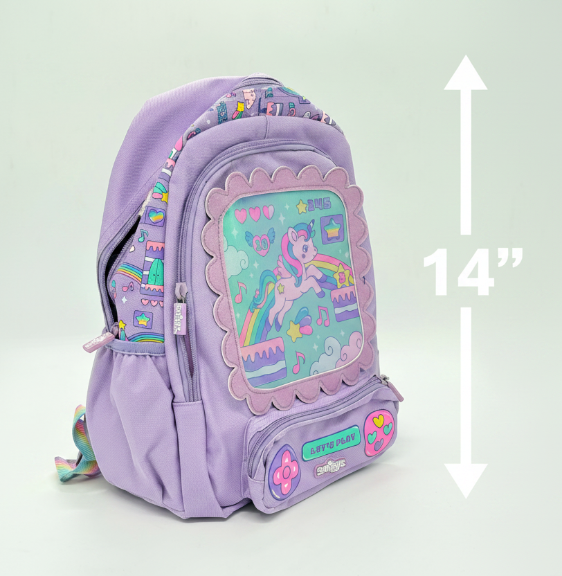 Smiggle Purple Unicorn Junior School Bag