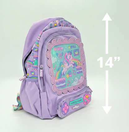 Smiggle Purple Unicorn Junior School Bag