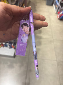 BTS Bangtan Boys Blue Gel Pen with Ruler