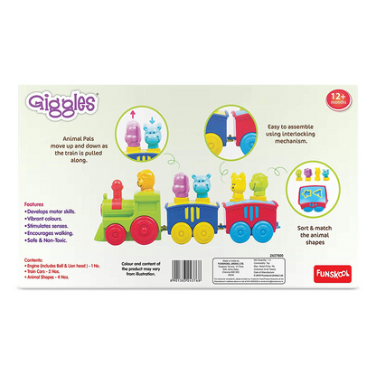 Funskool Giggles Pop Up Activity Toy Train with Animal Pals, Ages 12 Months+