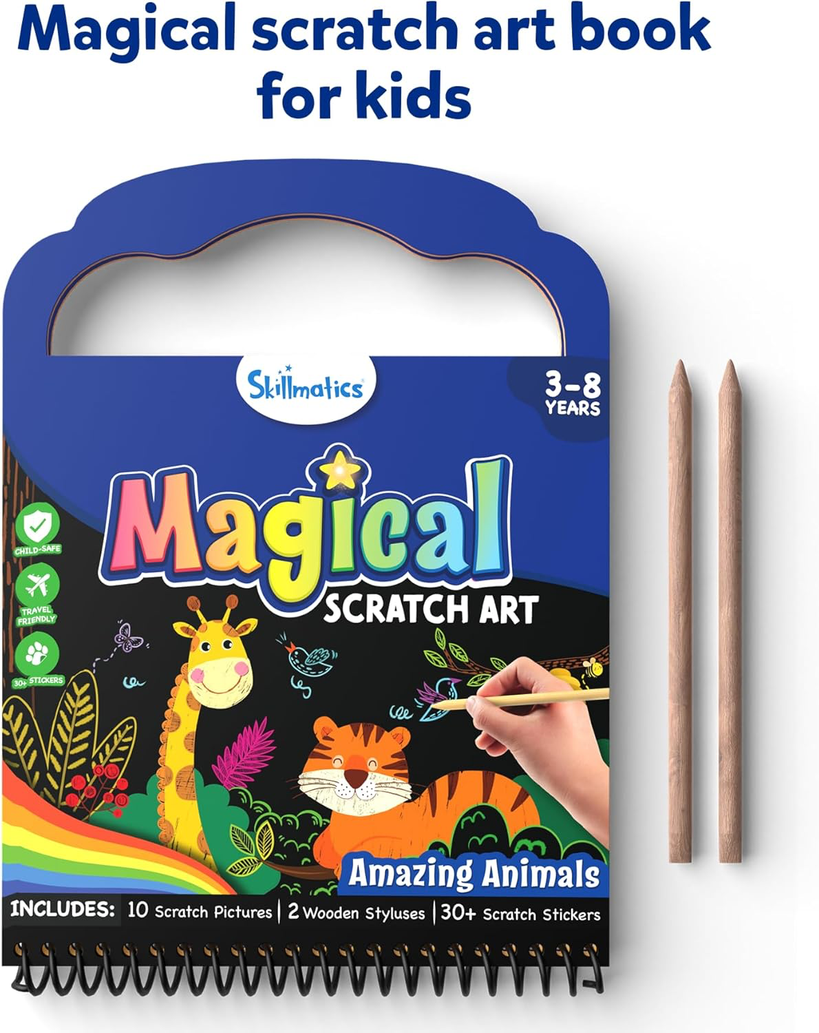 Skillmatics Magical Scratch Art Amazing Animals