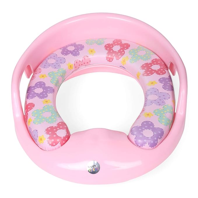 Nabhya Toilet Trainer Soft Cushion Baby Potty Seat With Handle And Back Support Toilet Seat For Western Toilet