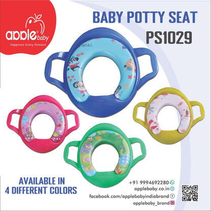 Nabhya Toilet Trainer Soft Cushion Baby Potty Seat With Handle And Back Support Toilet Seat For Western Toilet