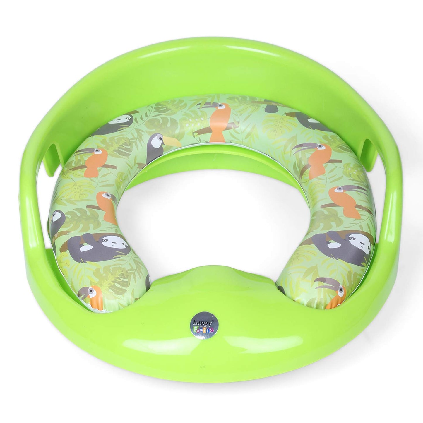Nabhya Toilet Trainer Soft Cushion Baby Potty Seat With Handle And Back Support Toilet Seat For Western Toilet