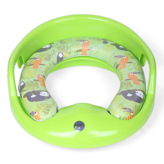 Nabhya Toilet Trainer Soft Cushion Baby Potty Seat With Handle And Back Support Toilet Seat For Western Toilet