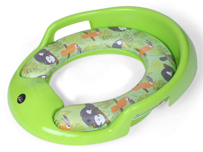 Nabhya Toilet Trainer Soft Cushion Baby Potty Seat With Handle And Back Support Toilet Seat For Western Toilet