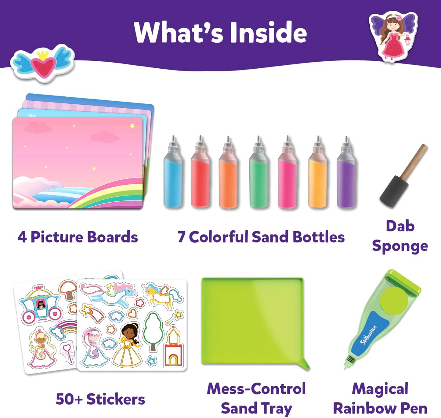 Skillmatics Sand-Tastic Art Unicorn & Princesses Activity Kit