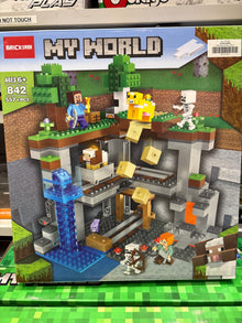 My World Minecraft-Inspired Building Block Set - 557 Pieces Mine and Cave Adventure Set with Minifigures (Age 6+)