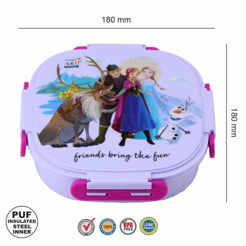 SKi Baker Insulated Steel Bento Lunch Box 450 ml