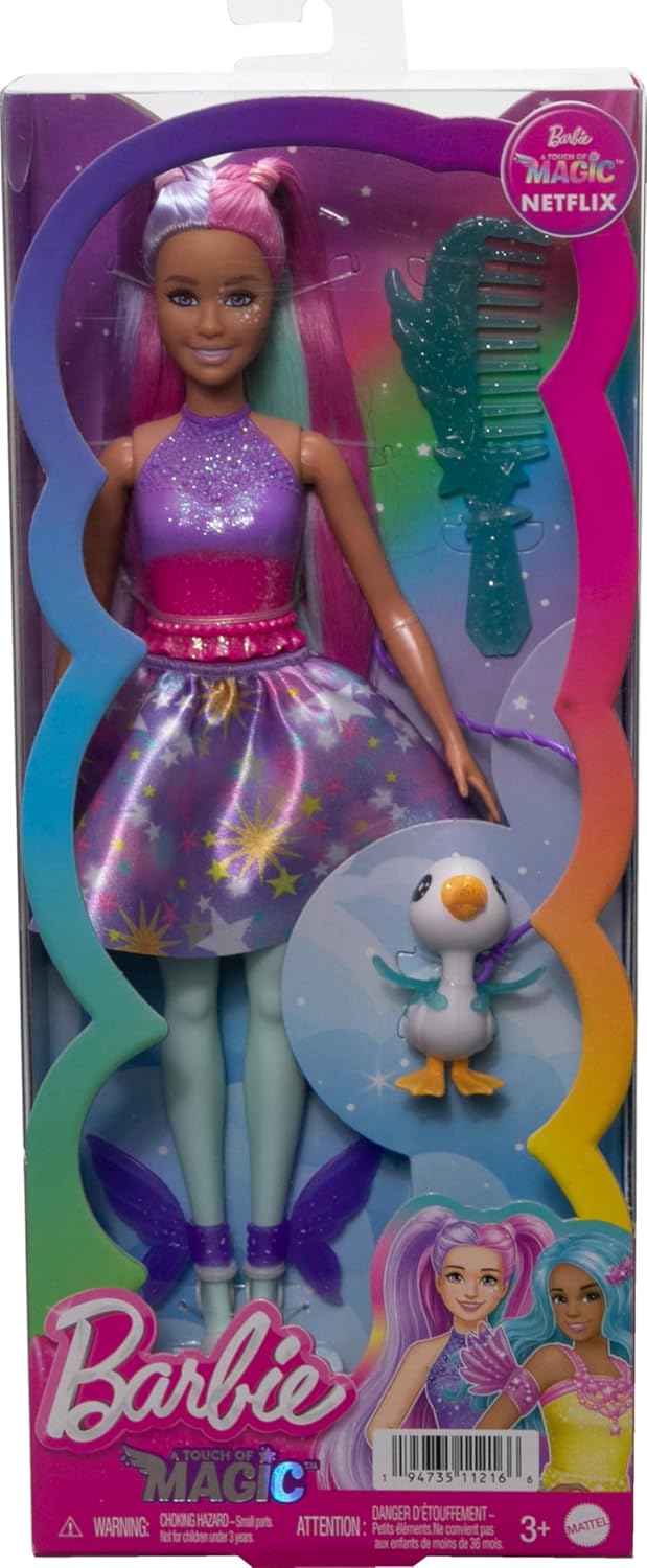 Barbie A Touch of Magic™ Doll & Accessories, The Glyph with Fantasy Outfit, Pet, Leash & Styling Accessories