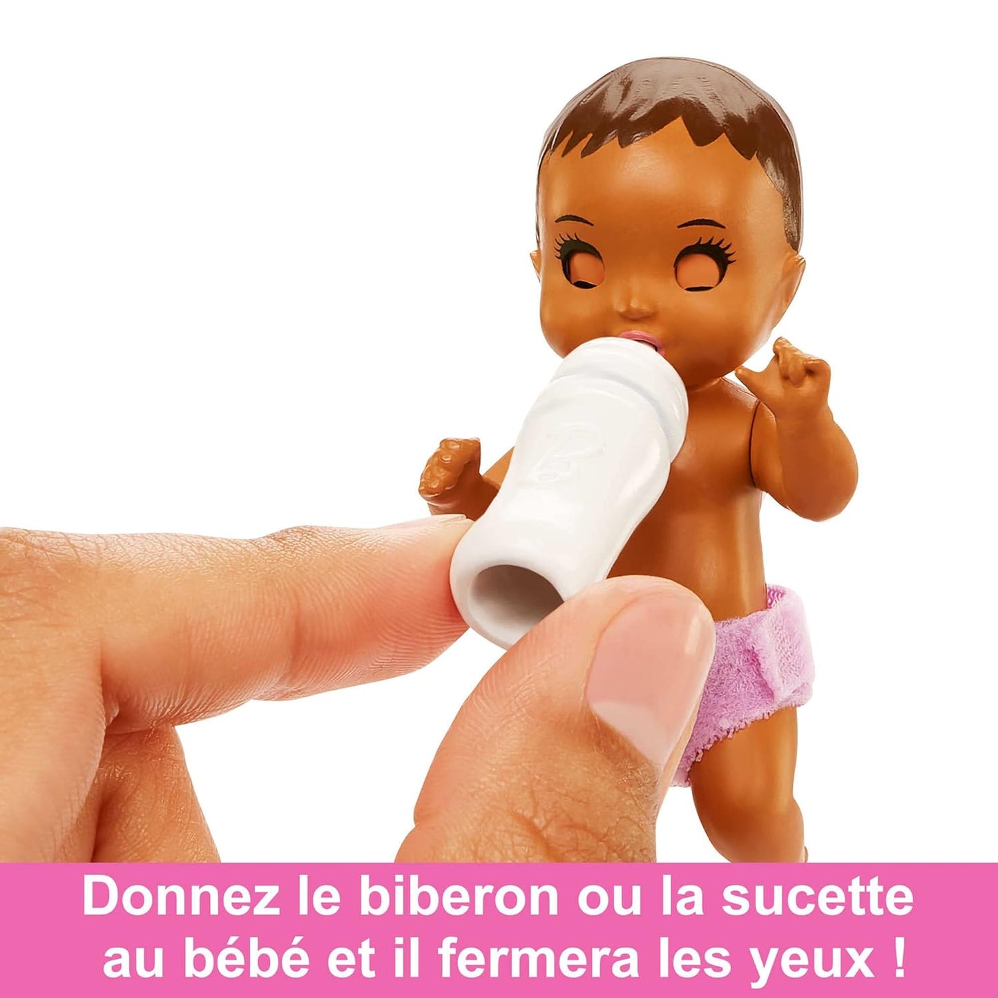 Barbie Skipper Doll & Playset with Accessories, Babysitting Set Themed to Mealtime, Color-Change Toy Play