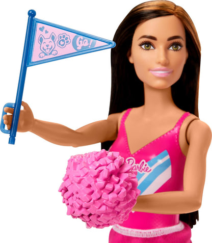Mattel Barbie Cheer Magic Doll with Accessories | Cheerleader Barbie Doll | Fashion Doll with Interactive Cheer Features | Pretend Play Toy for Girls | 3+ Years