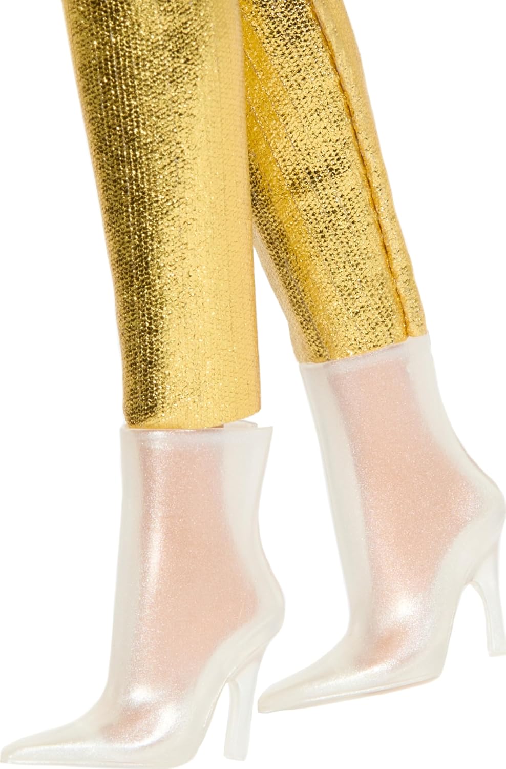 Barbie Fashionistas Doll #222, Petite Body Type with Blonde Wavy Hair, Golden Jumpsuit & Accessories, 65th Anniversary Collectible Fashion Doll