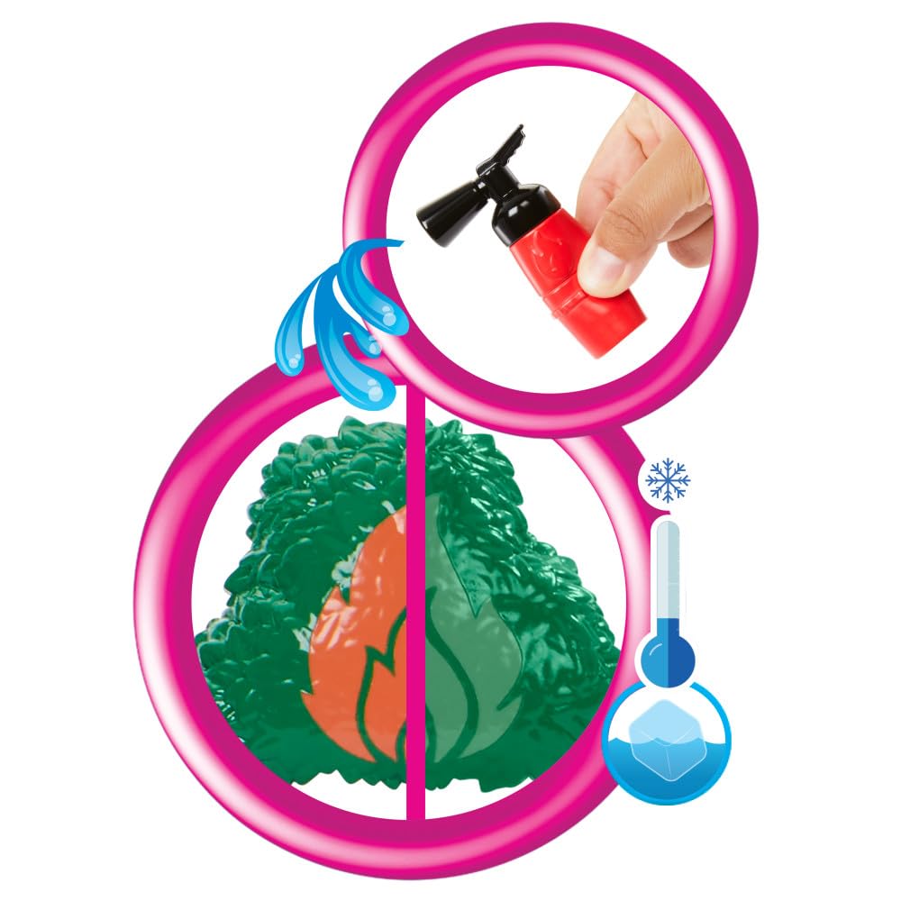 Barbie Careers Firefighter Doll & Playset with Fire Station & Tree, 2 Pets, Color-Change & 10+ Accessories Including Fire Extinguisher Squirt Toy