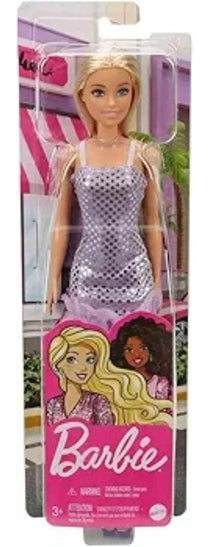 MATTEL Barbie GLITZ DOLL in A Purple Polka Dot Dress