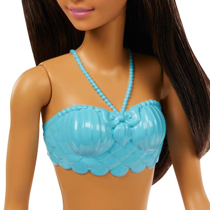 Barbie Dreamtopia Mermaid Doll (Brunette) with Multi-Colored Mermaid Tail, Toy for Kids Ages 3 Years Old and Up