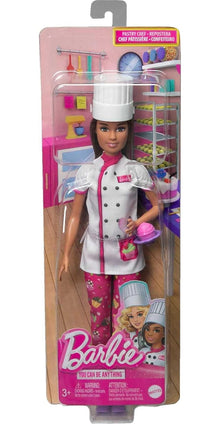 Barbie Doll & Accessories, Career Pastry Chef Doll with Hat, and Cake Slice