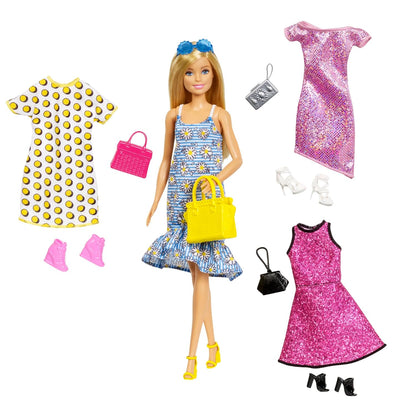 BARBIE® Doll with Clothes and Accessories for 4 Complete Outfits, Gift for 3 to 8 Year Olds