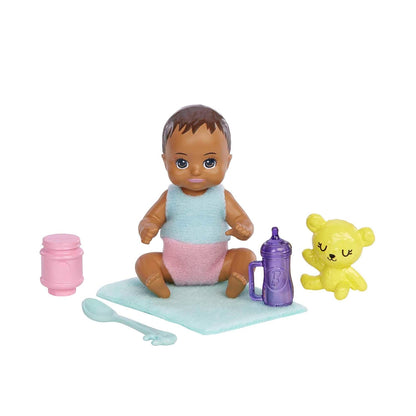 Barbie Dolls and Accessories, Brunette Skipper™ Doll with Baby Figure and 5 Accessories, Babysitters Inc.™ Playset