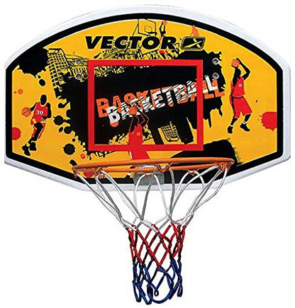 Vector X Basketball Board for Outdoor Wall Mountable 5 No Basket Ball Ring Hoop with Net for Kids, Men, Adults