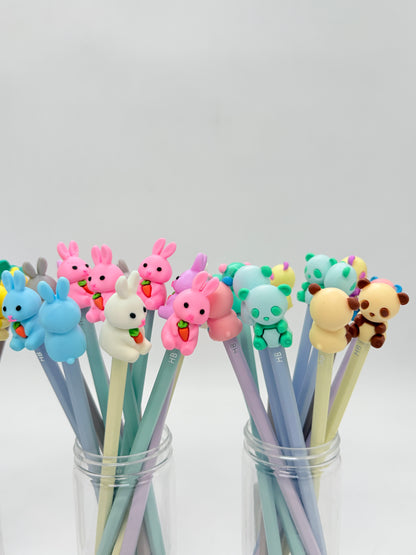 Pencil with Animal Eraser, Set of 12