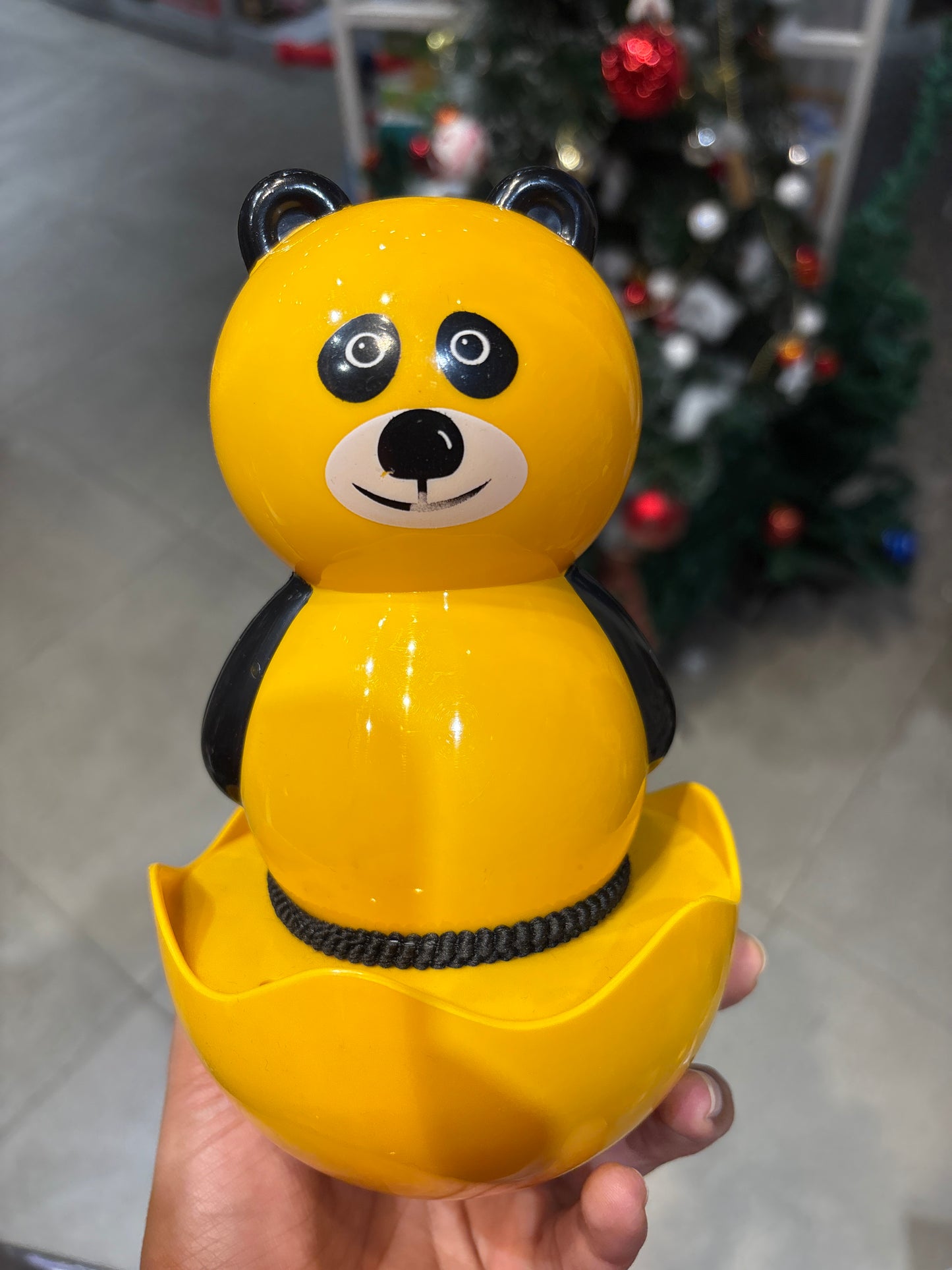 RATNA'S Panda Roly Poly Wobbling Toy with Sweet Sound, Ages 8+ Months