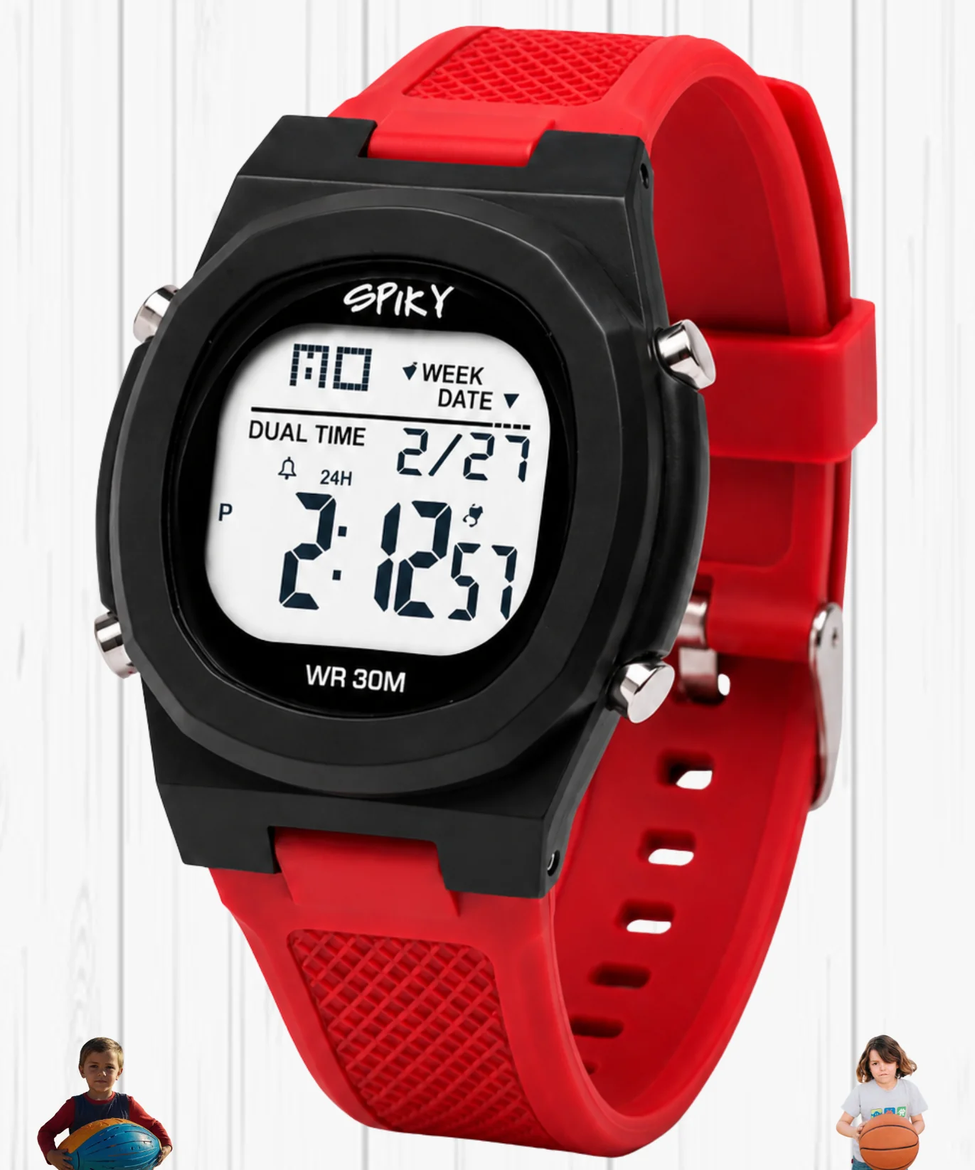 Spiky Spkeva65 Round Digital Sports Watch for Kids