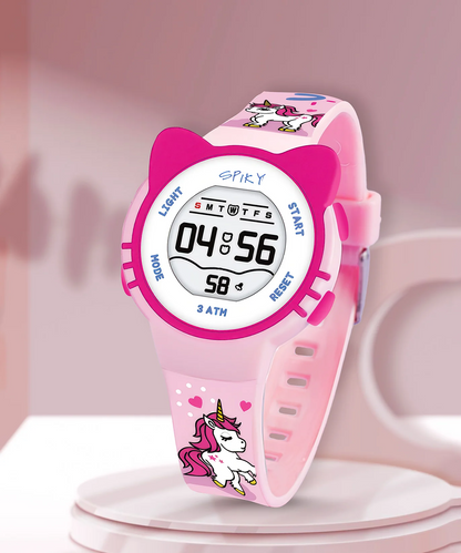 Spiky Spkeva17 Round Cat Shaped Digital Watch