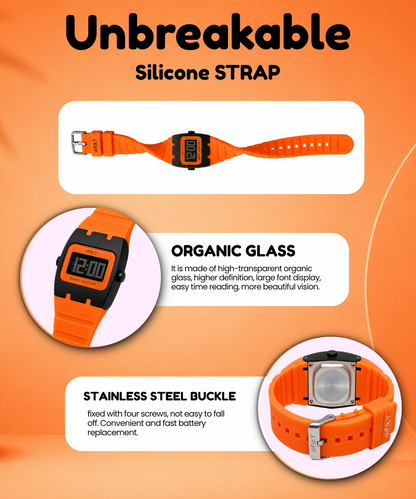 Spiky Spkeva61 Rectangle Digital Sports Watch for Kids
