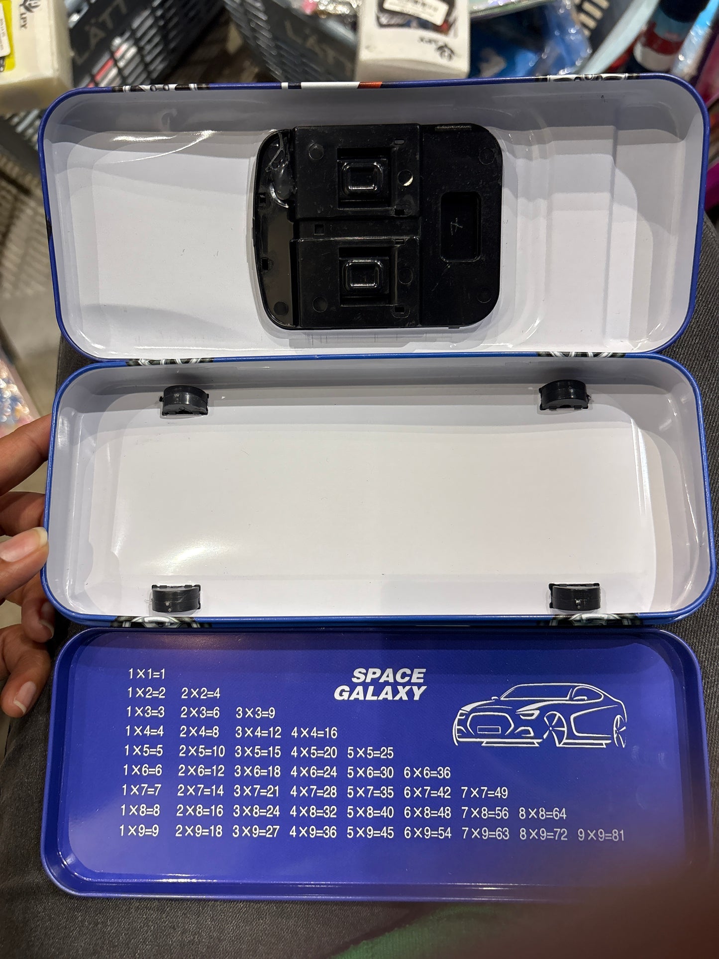 Metal Car Shaped Compass Stationery Box