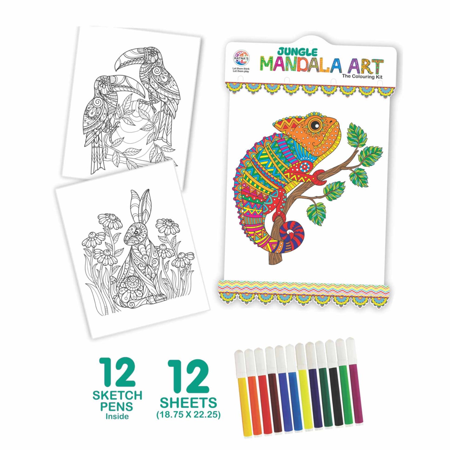 Ratna's Jungle Mandala Art Colouring Kit