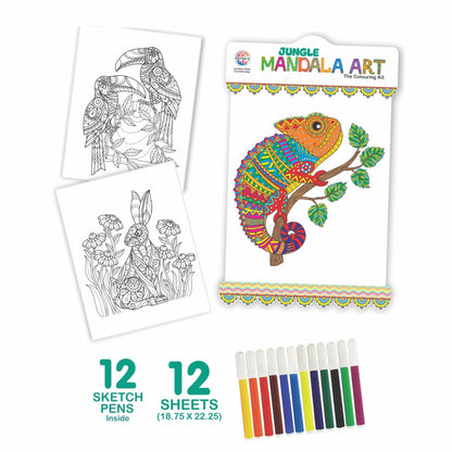 Ratna's Jungle Mandala Art Colouring Kit