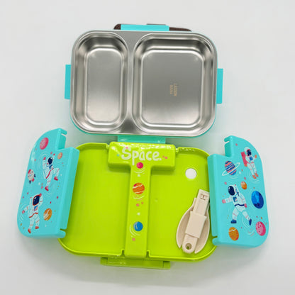 T Shape Steel Lunch Box, 600ml