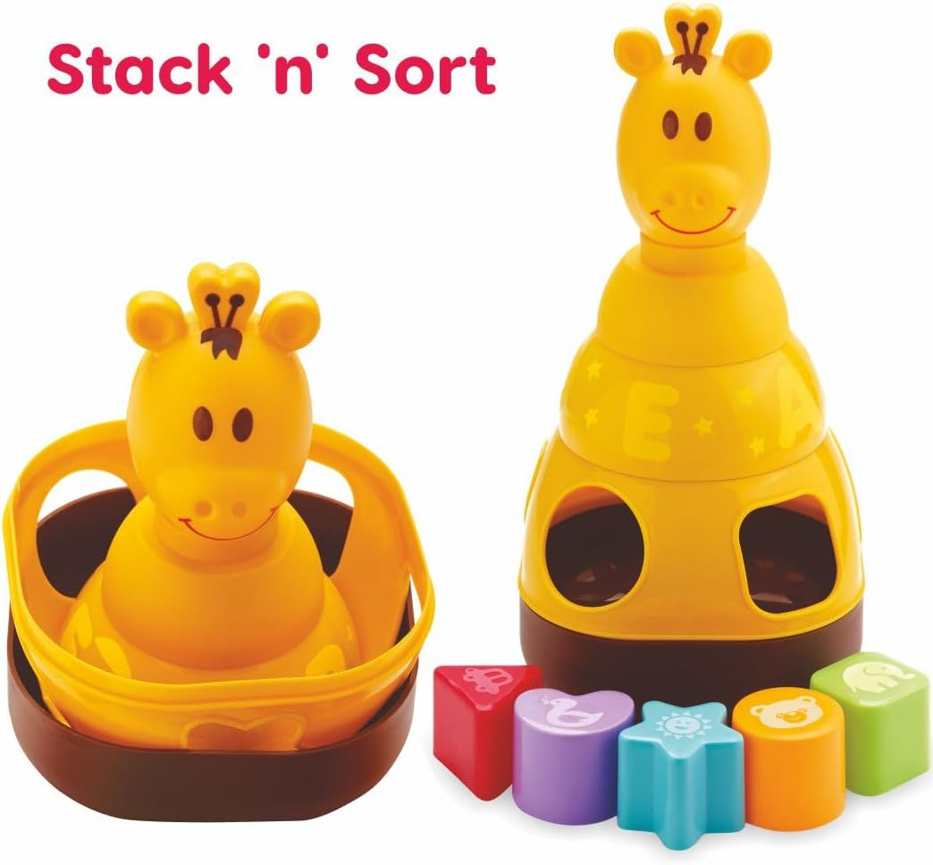 Giraffix 3-in-1 Stack, Sort & Toss Toy
