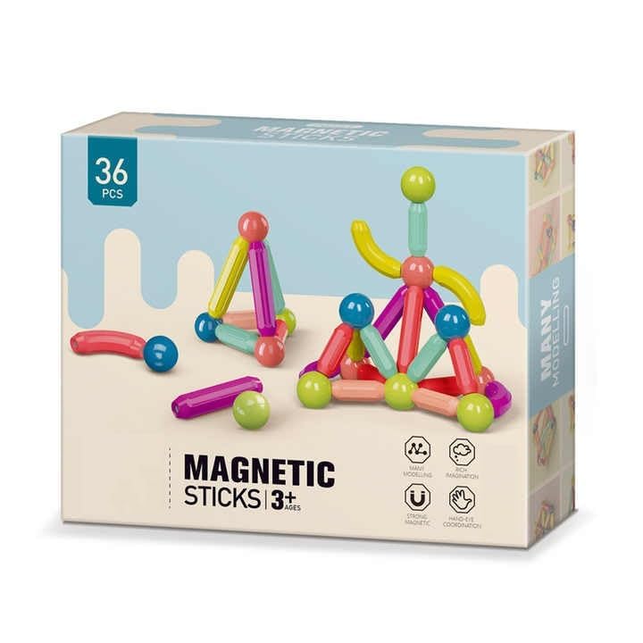 Magnetic Sticks Building Set 36 Pcs for Kids